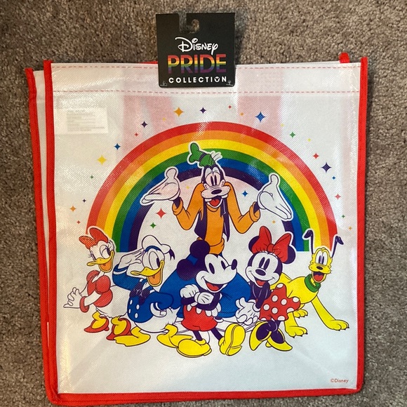 Disney Handbags - Disney Pride Collection LGBTQ Rainbow Friends Reusable Shopping Tote Bag